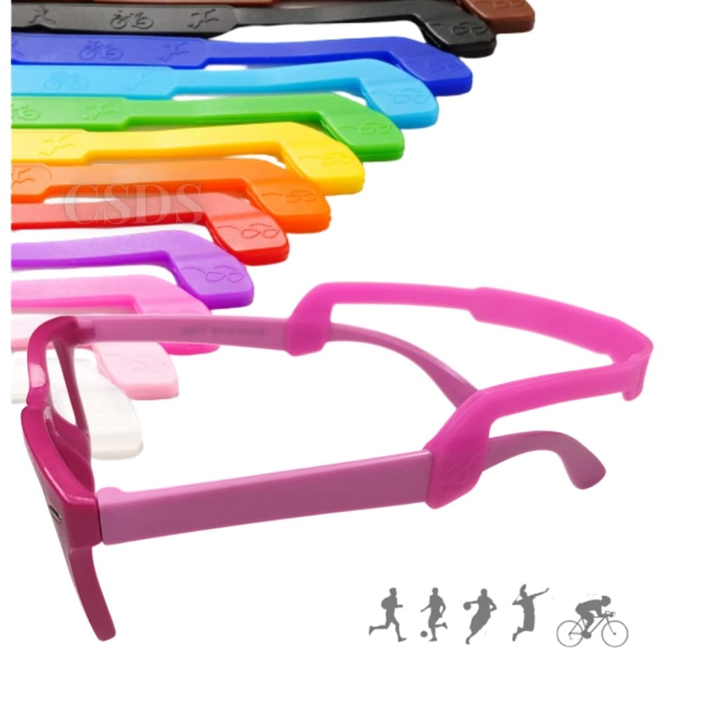 Salva Óculos Infantil Juvenil Sport de Silicone Com Regulagem Kit2 Unid. de 1 a 18 Anos Lançamento