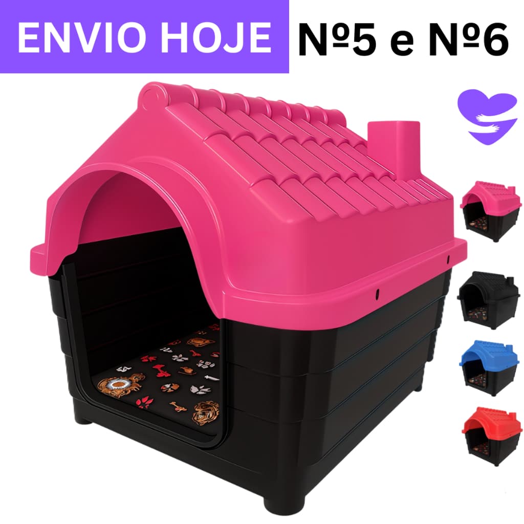 Casinha Para Cachorro Grande/Médio Casa Pet Com Proteção Raios UV- N5 e N6