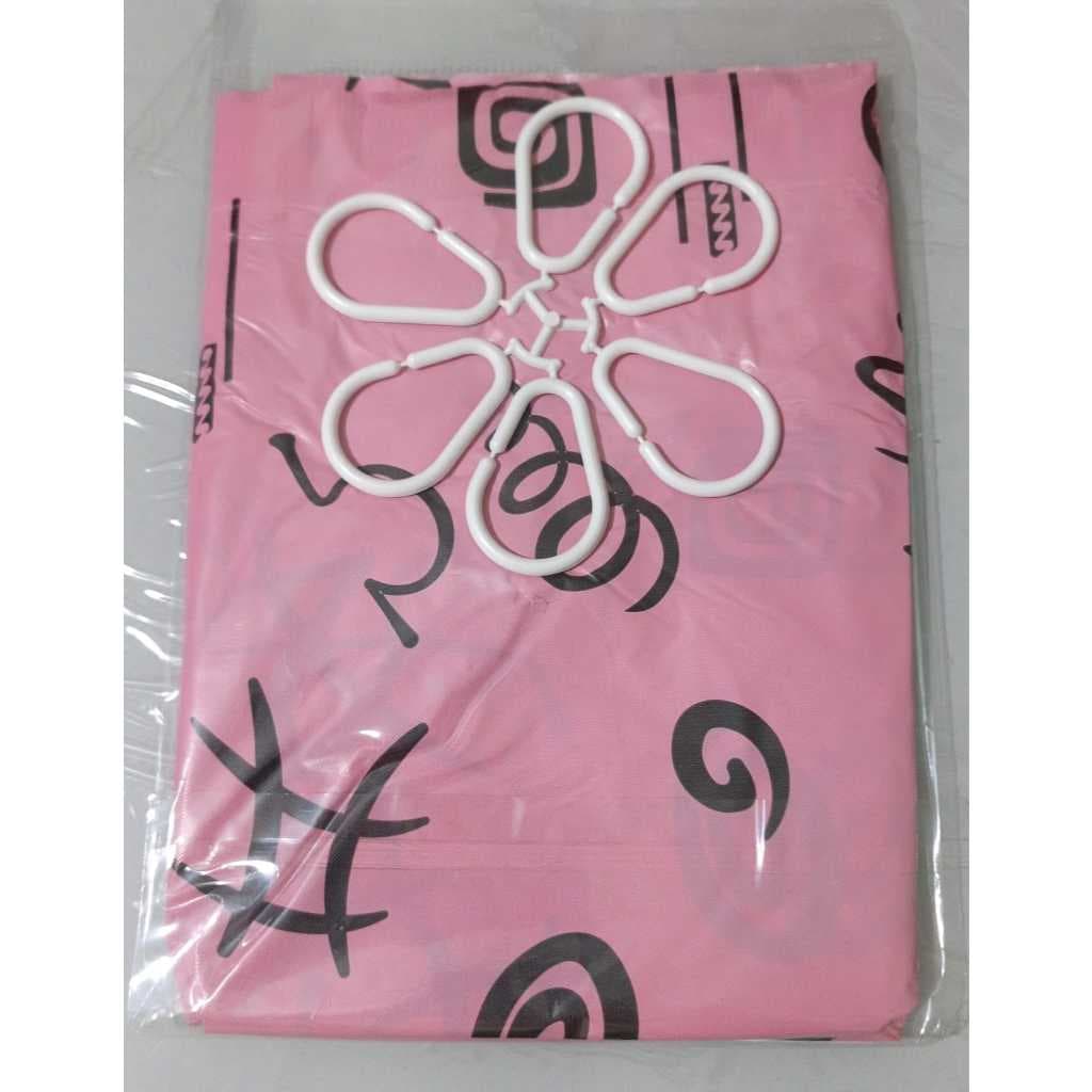 Cortina para Box Banheiro Estampada com Ganchos