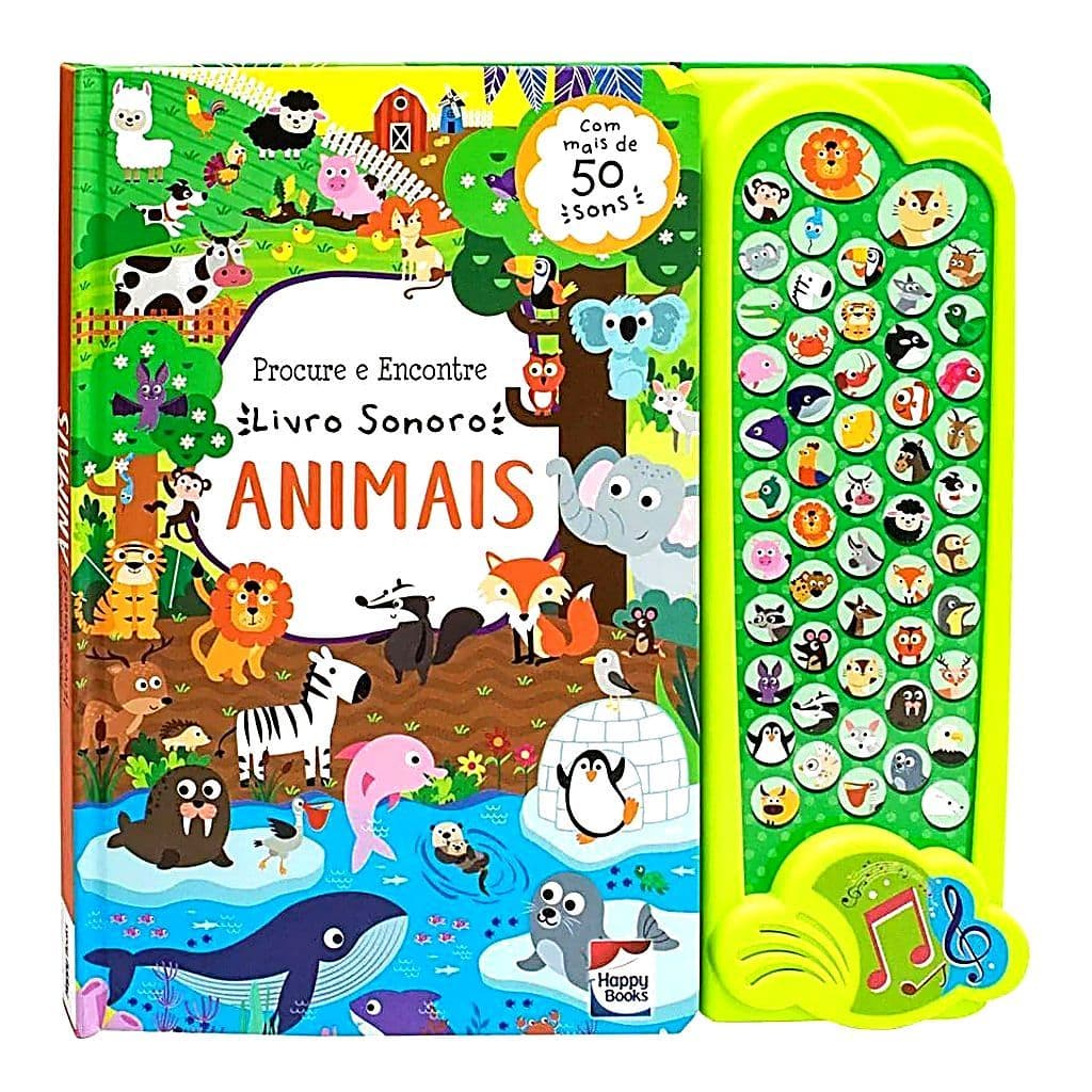 Procure e Encontre - Livro Sonoro Animais, Veículos ou Dinossauros
