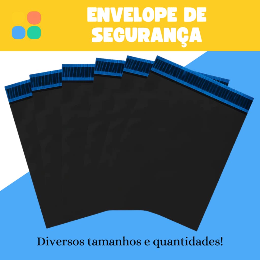 Kit 100 Envelope Segurança Inviolável para Encomendas – 15x20 a 32x40