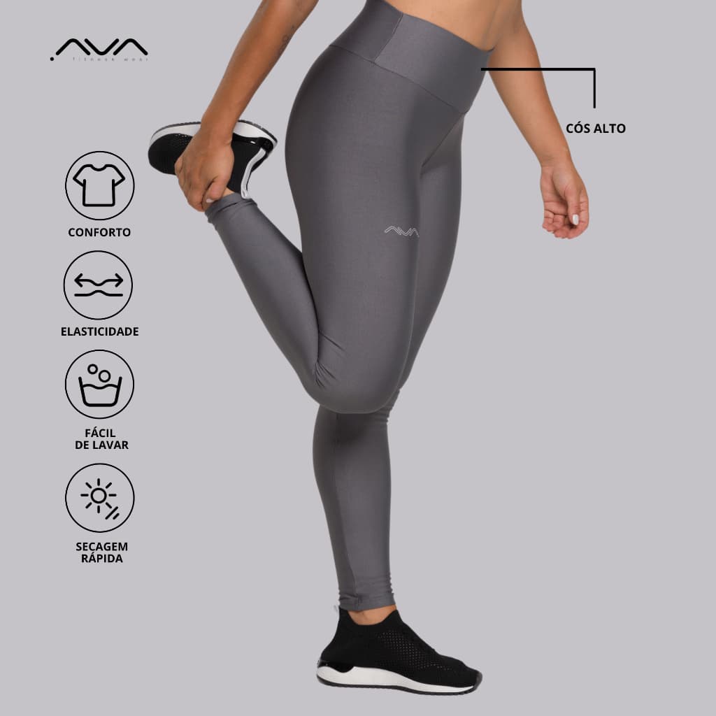 Calça Legging Feminina Compressão Academia Suplex Poliamida  Zero Transparência AVA Fitness Originals