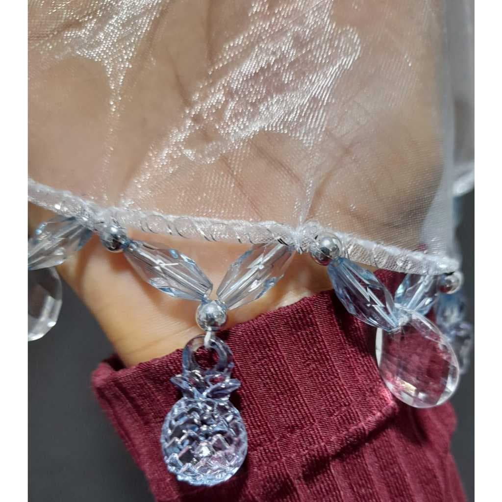 Cobre Fruteira Tamanhos Especiais 40 CM 45 CM 50 CM  Com Pedraria Bordado Tule Transparente Sobre Medidas Protetor D