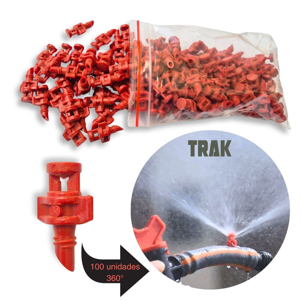 100 Micro Aspersor Spray Irrigação Irrigador Jardim 360 Trak