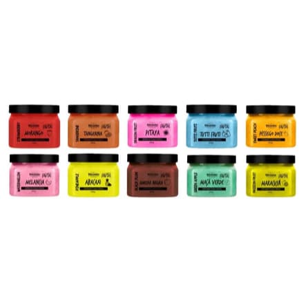 KIT COM 10 ESFOLIANTES CORPO E ROSTO - 300G - RHENUKS