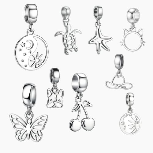 Charm Berloque Separador Aço Inox Premium Alta Durabilidade Compatibilidade Universal Estilo Europeu