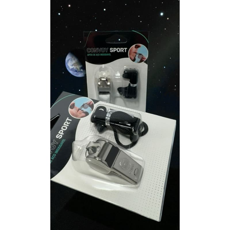 Apito de Metal Com Cordão Oficial Som Alto E Potente Apito Árbitro -Apito de Sobrevivência- Esportivo-