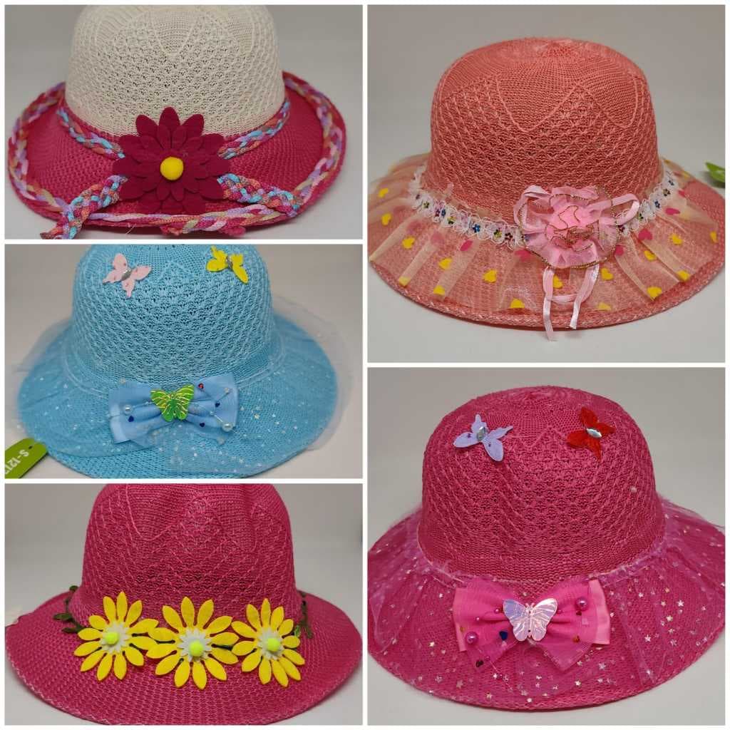 Chapéu De Praia Menina Infantil Para Praia Casual Sol Verão