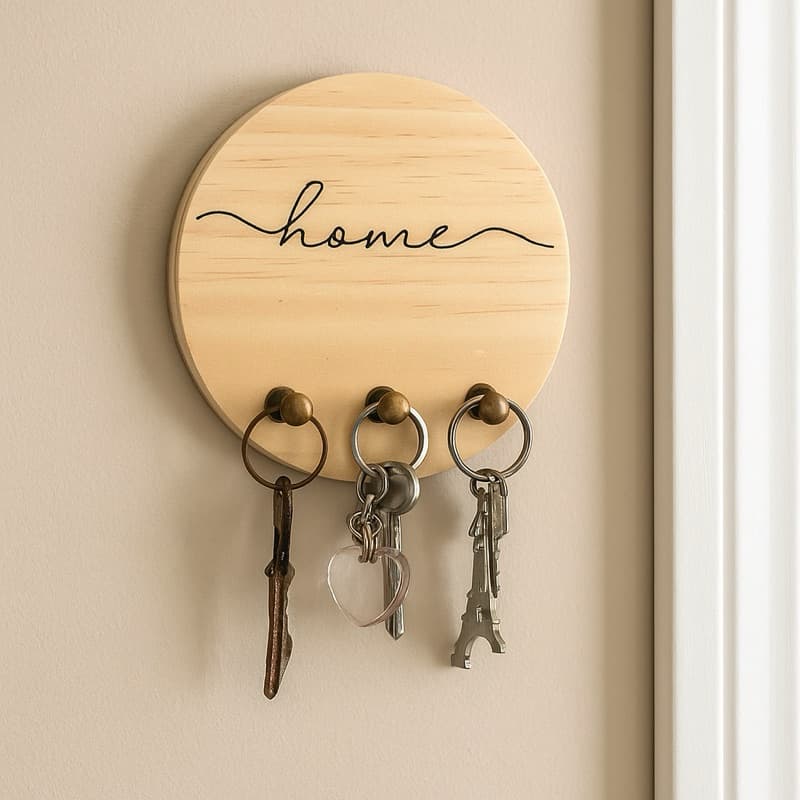 Porta Chaves Parede Redondo Minimalista Personalizado PROMOÇÃO