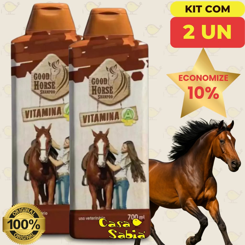 Shampoo Good Horse 700ml com Vitamina A - Crescimento Acelerado dos Fios
