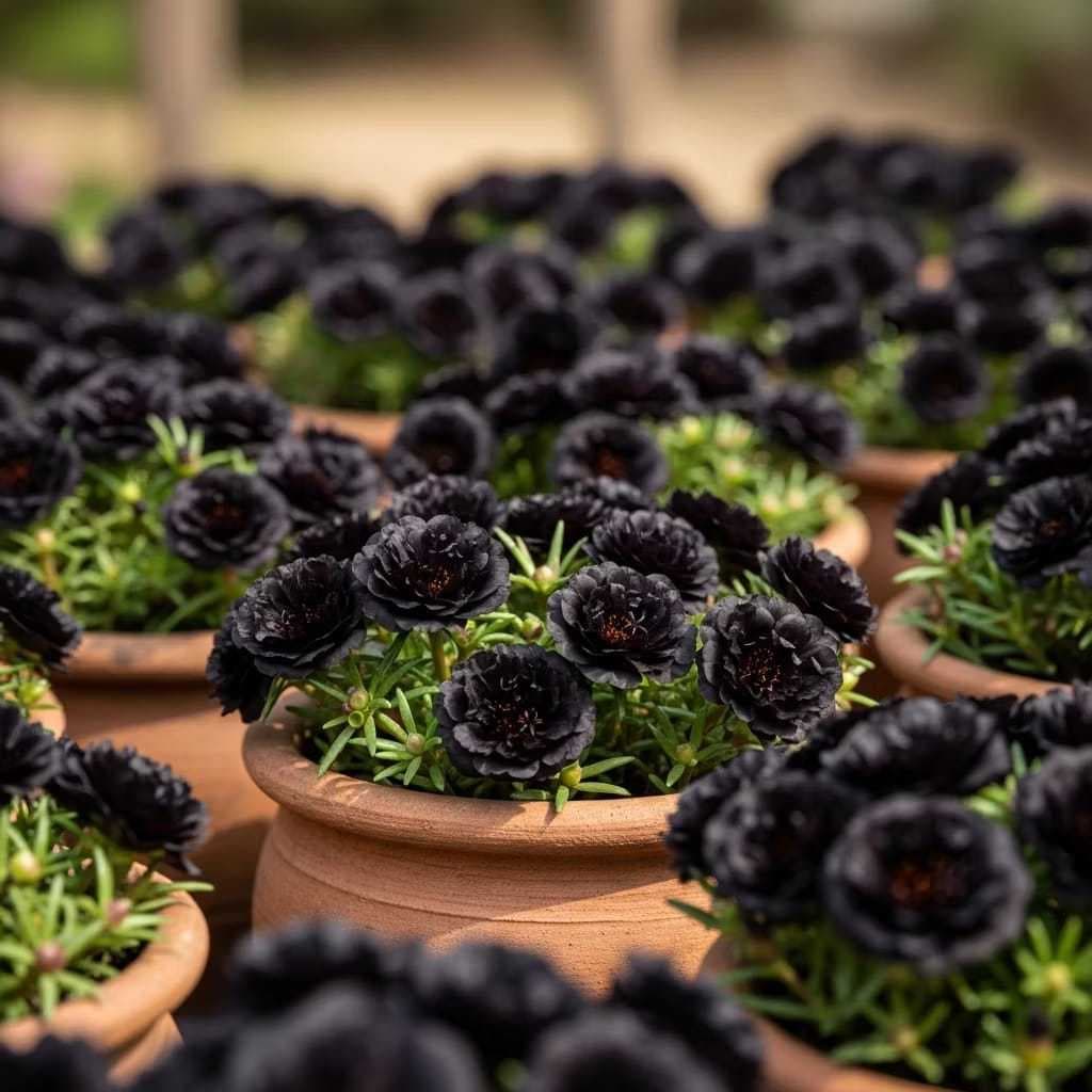 100 Sementes Flor Onze-Horas Negra Tripla Dobrada - Germinação Alta é Rapida