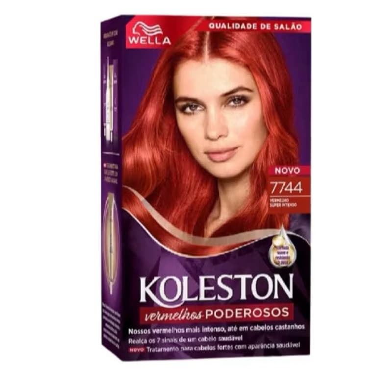 Tintura Koleston Vermelhos Poderosos -  7744 Vermelho Super Intenso