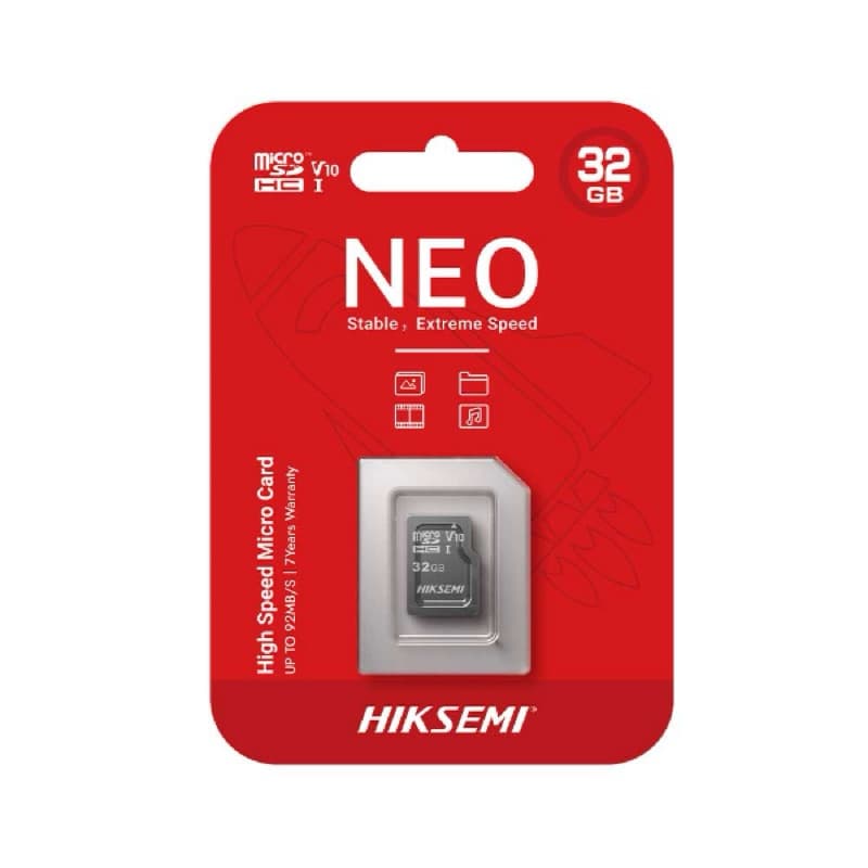 Cartão de Memória 32GB Hiksemi NEO MicroSDHC/MicroSDXC Classe 10 UHS-I
