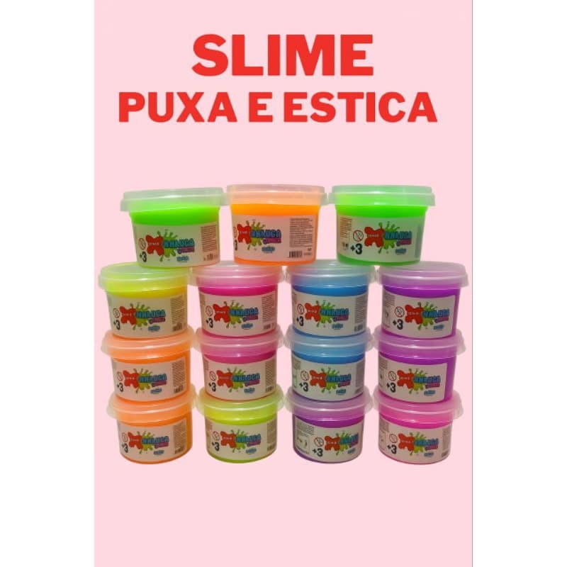 Slime Infantil - Slime Puxa Puxa Caixa - Lembrancinha - Prenda - ATACADO REVENDA