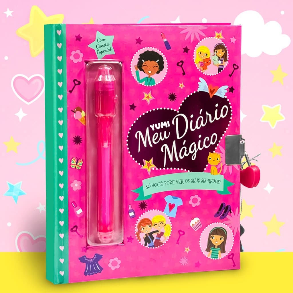Meu Diário Mágico | Livro Infantil Com Caneta Invisível | Segredos E Diversão Para Meninas