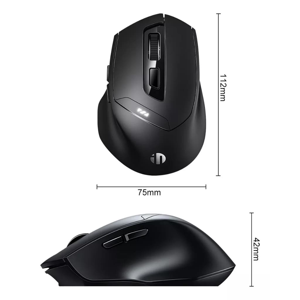 Mouse Bluetooth Ergonômico Recarregável Para Três  Modo Duplo De Computador Sem Fio PC E Mac