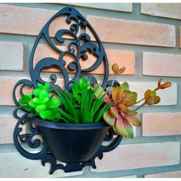 kit 3 e 6  Arandelas 1,2 litros vasos de plástico para parede