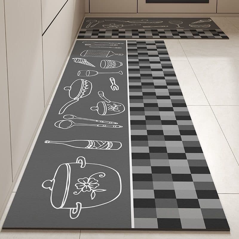 Tapete Para Cozinha e Banheiro Super Absorvente Antiderrapante Fácil Lavagem