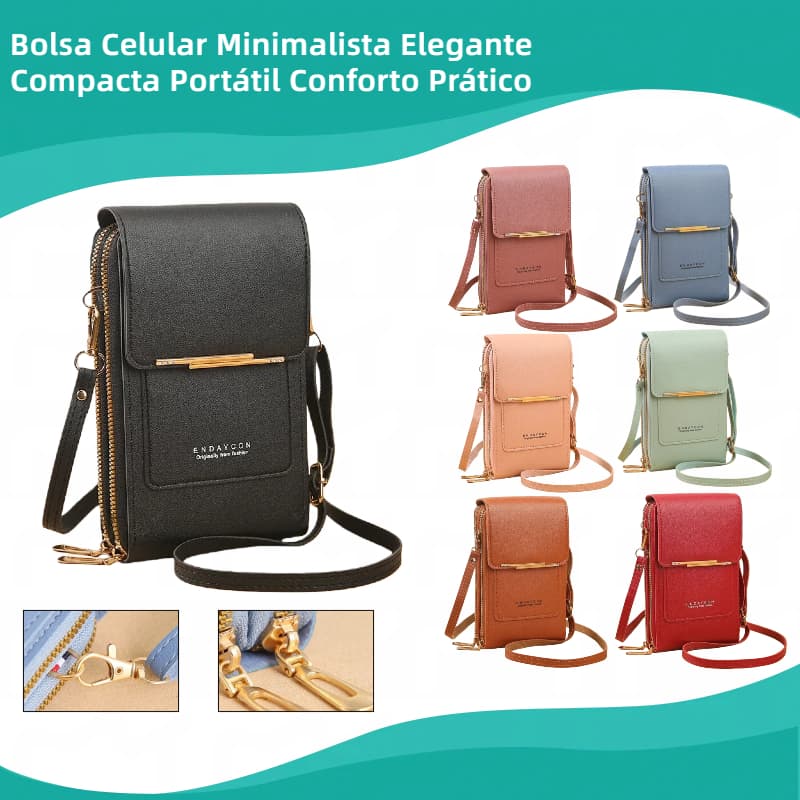 Bolsa Mini Feminina Com Acesso Touchscreen Perfeita Para Celular E Chaves Com Estilo