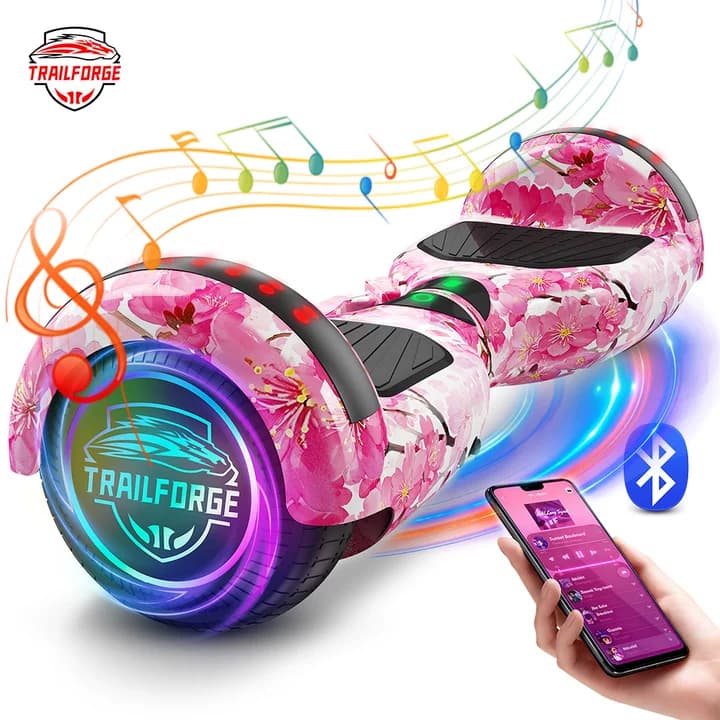 Trailforge Hoverboard 6.5“ 15km/h skate eletrico hoverboard LED Bluetooth Bateria De Grande