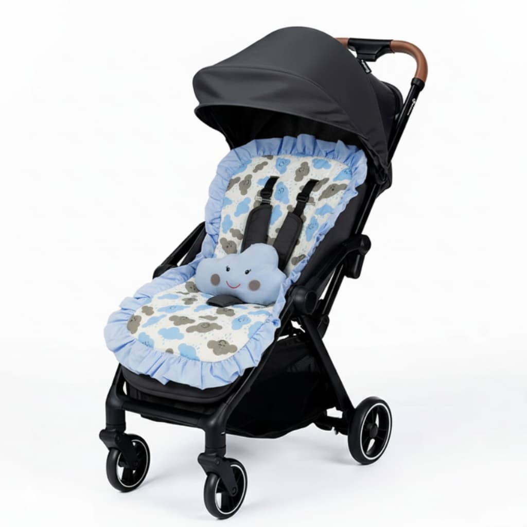 Capa de Carrinho Colchonete Acolchoada 100% Algodão Tamanho Universal Várias Estampas Menino Menina