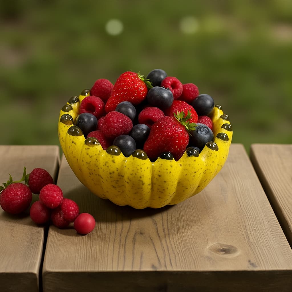 Tigela Bowl de Banana 9x15cm Feito de Cerâmica 350ml