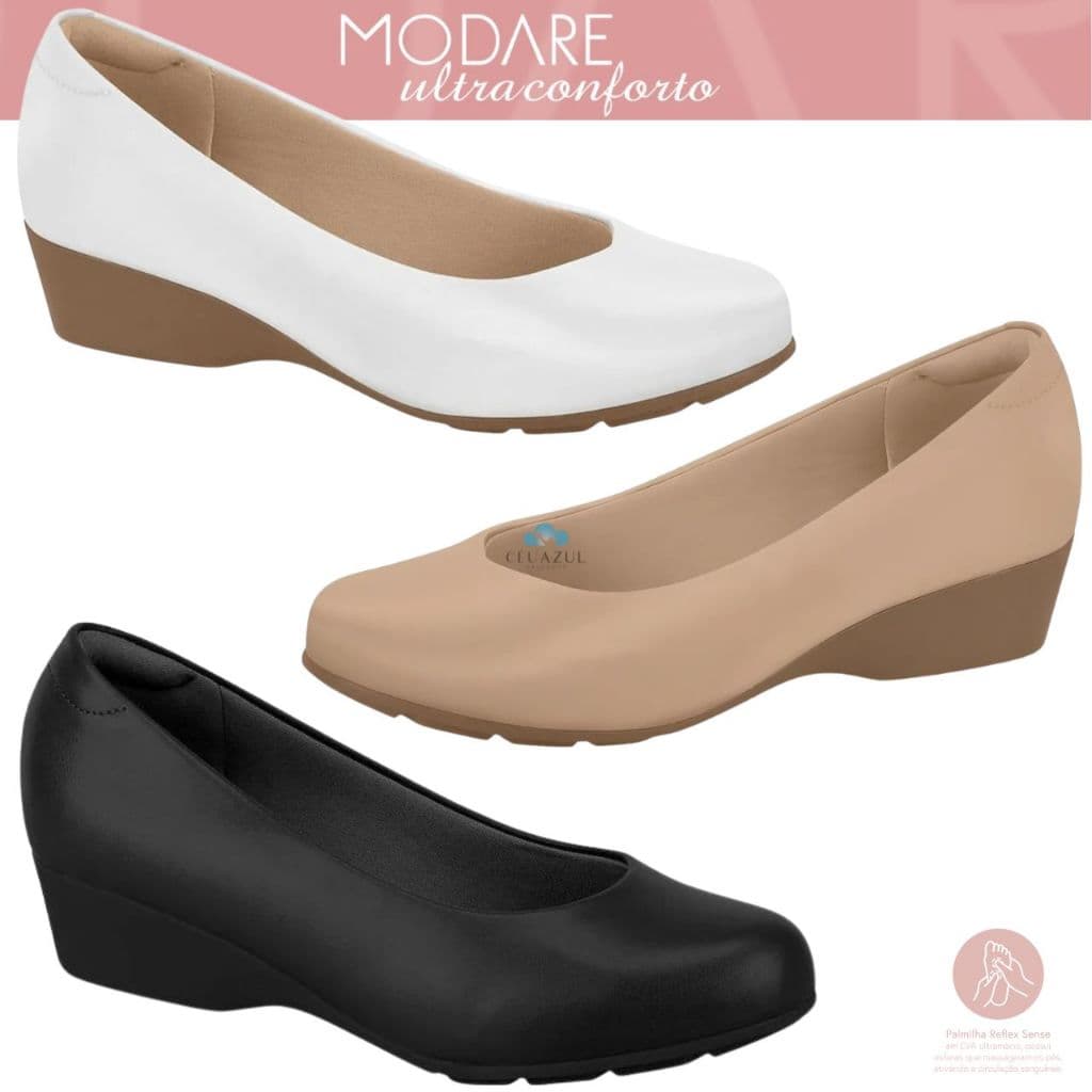Sapato Feminino Ortopédico Ultraconforto Anamela Anabela Modare