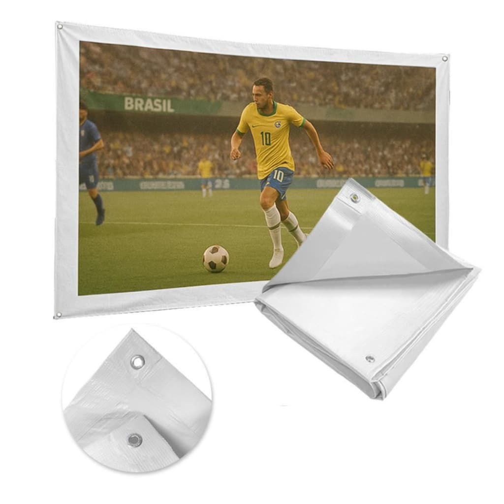 Tela Projeção 2.5x1.5 Metros DF Branca 100 Polegadas - Solução Prática para Projeção Diária