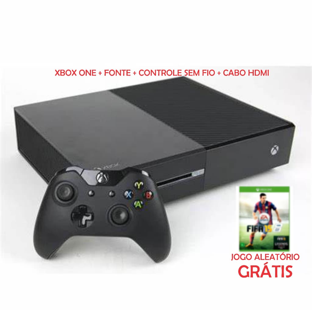 Xbox One FAT  Completo + Controle Original + Cabo HDMI + JOGO ALEATÓRIO . Console Videogame Microsoft