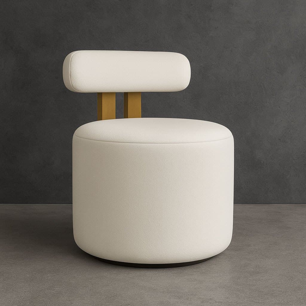 Poltrona Decorativa Organica Almyra -  Tecido Boucle