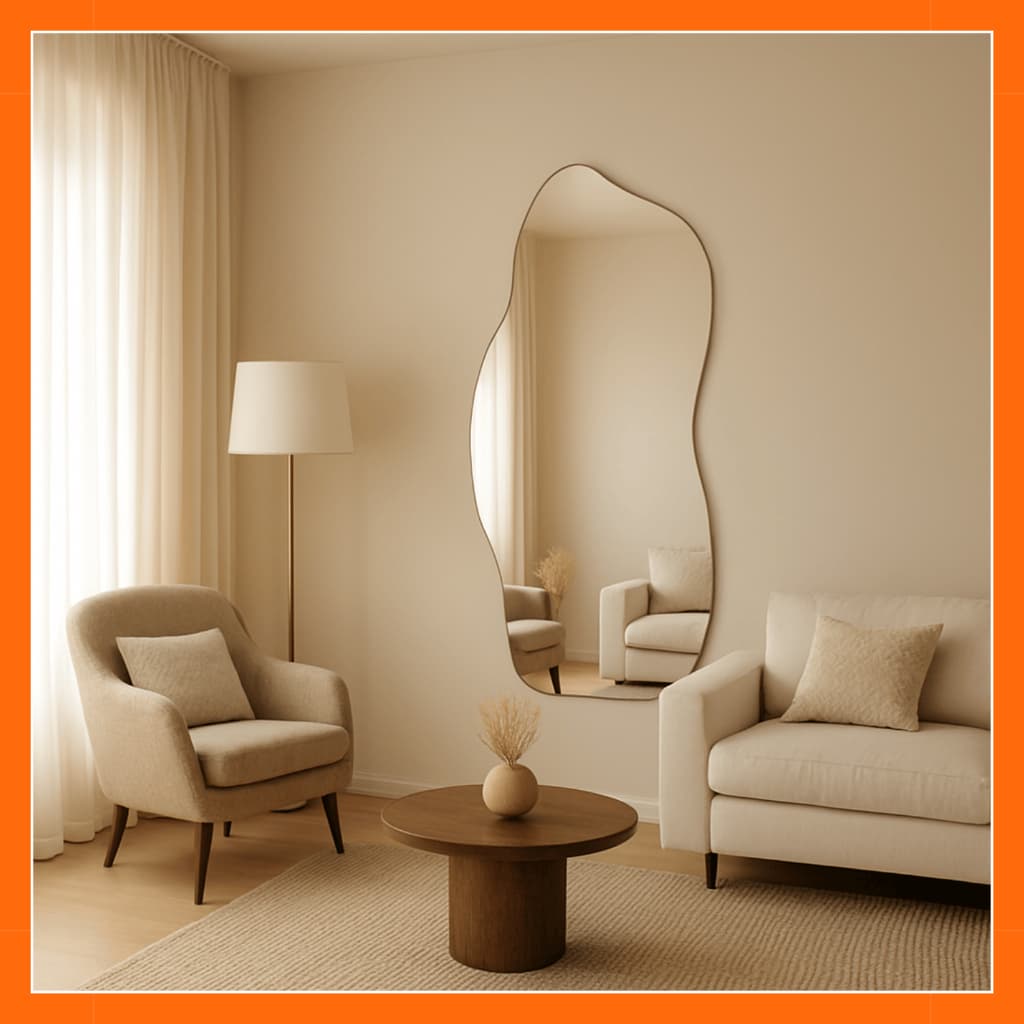 Espelho Organico FORM 120x50 Lapidado Corpo Inteiro - ENVIO IMEDIATO