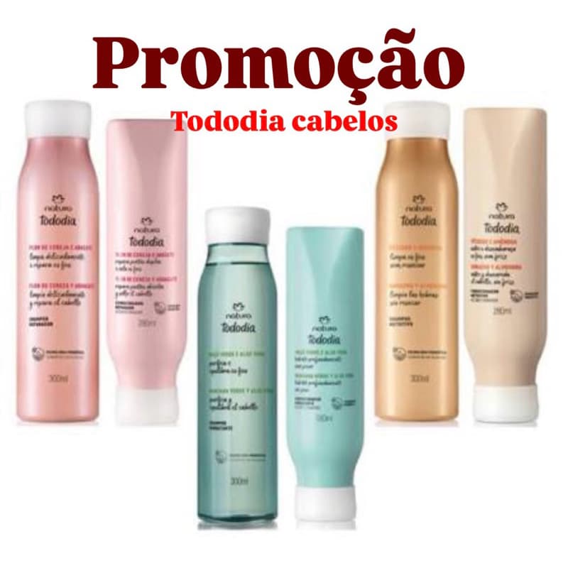 Shampoo e condicionador natura Tododia cabelos escolha o seu kit