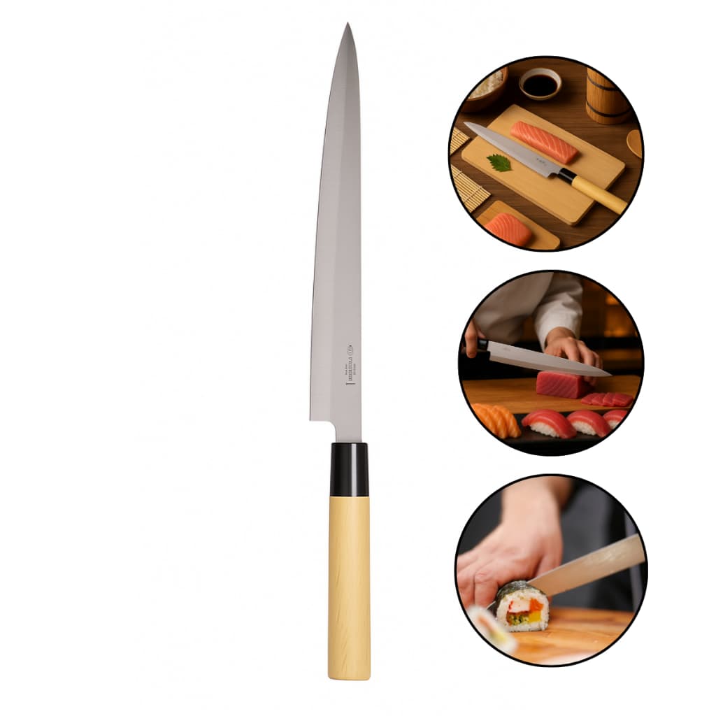 Faca Para Sushi culinária japonesa Ásia  Faca Para Peixaria  Faca Yanagui