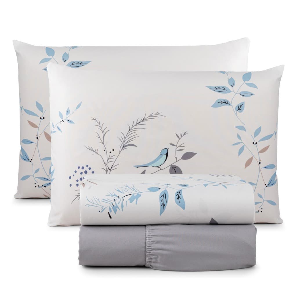 Jogo De Lençol Queen 4 Peças 200 Fios Cama Box Toque Aveludado