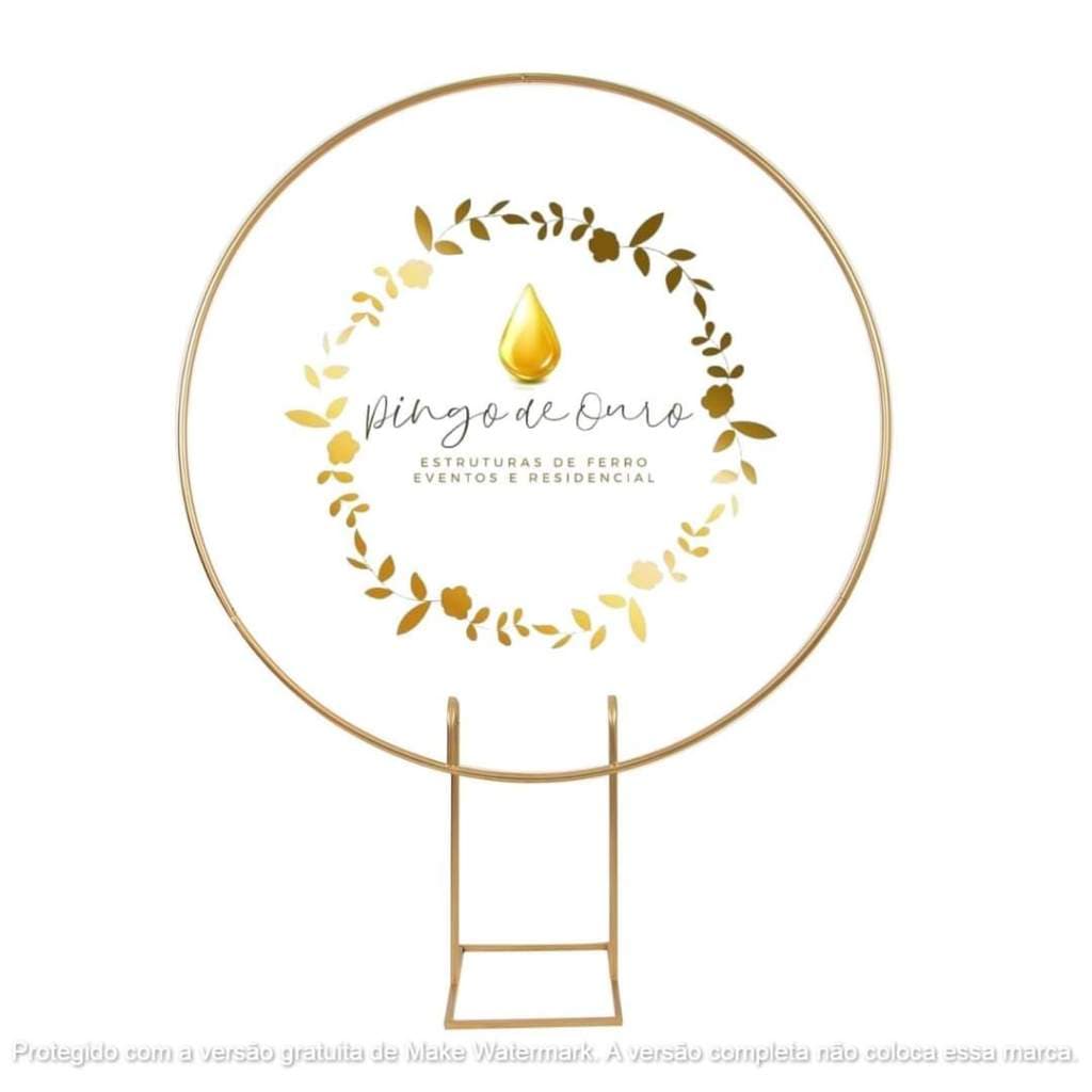 Estrutura para Painel Arco Redondo Suporte Desmontável  1,5m Para Decoração de Festa Pegue e Monte