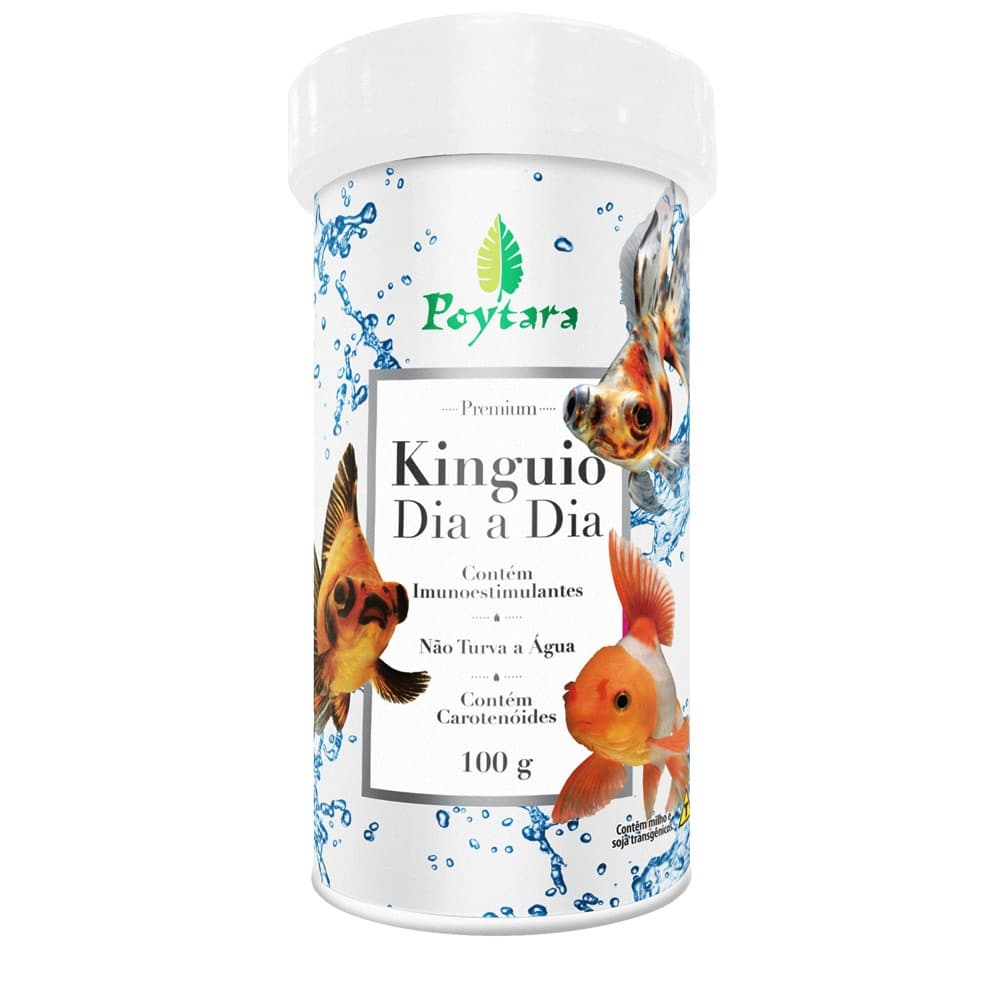 Ração Para Peixes Poytara Kinguio Dia A Dia 100g