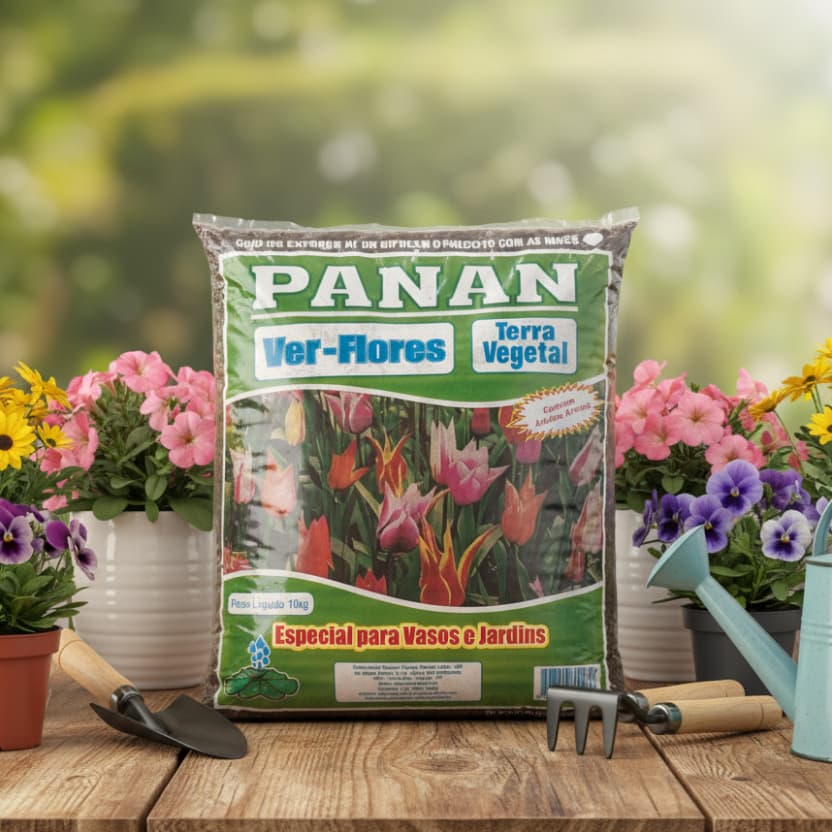 Terra Vegetal Orgânica Adubada com Húmus até 20KG