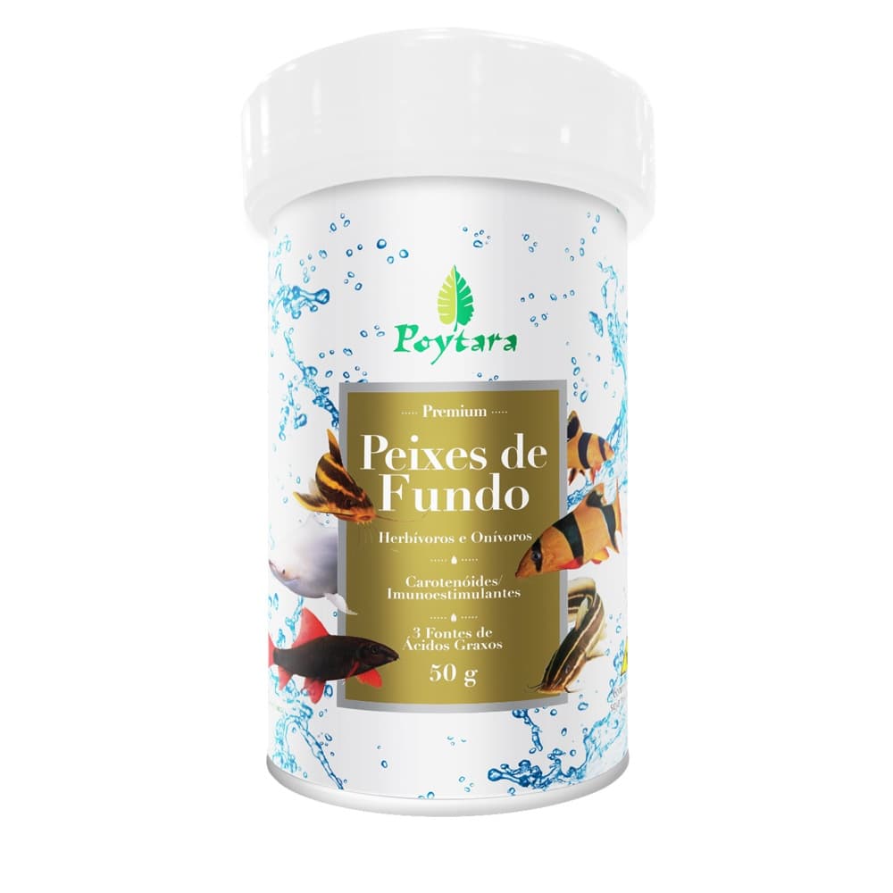 Raçao Peixes De Fundo Poytara 50g  Cascudo Botia Coridora