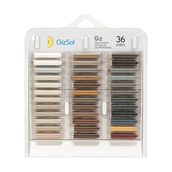 Giz corretivo Giz Reparador 36 Cores Removedor De Riscos Em Móveis Mdf e MDP e Piso Laminado