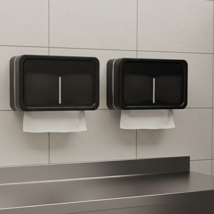 Kit 2 Dispenser Toalheiro Papel Interfolha Banheiro Lavabo