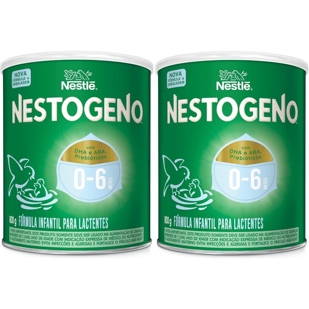 Kit 2 Latas Nestogeno 800gr  0 a 6 Meses EQ.1