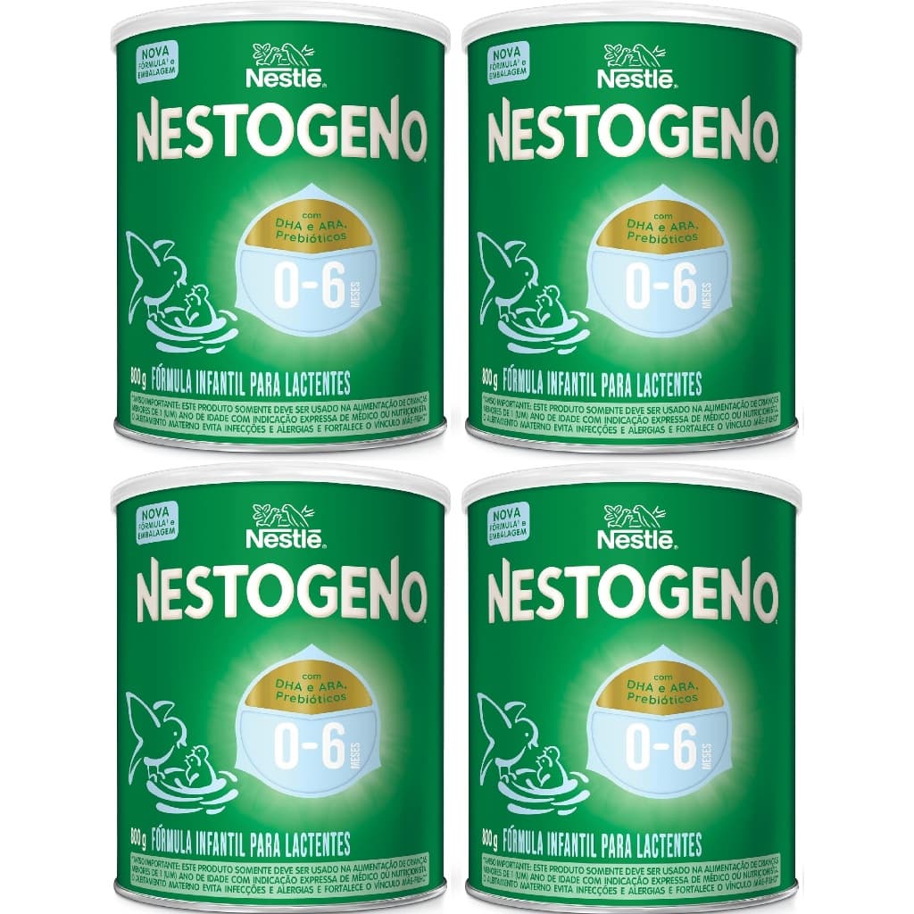 Kit 4 Latas Nestogeno 0 a 6 Meses 800g cada EQ.1