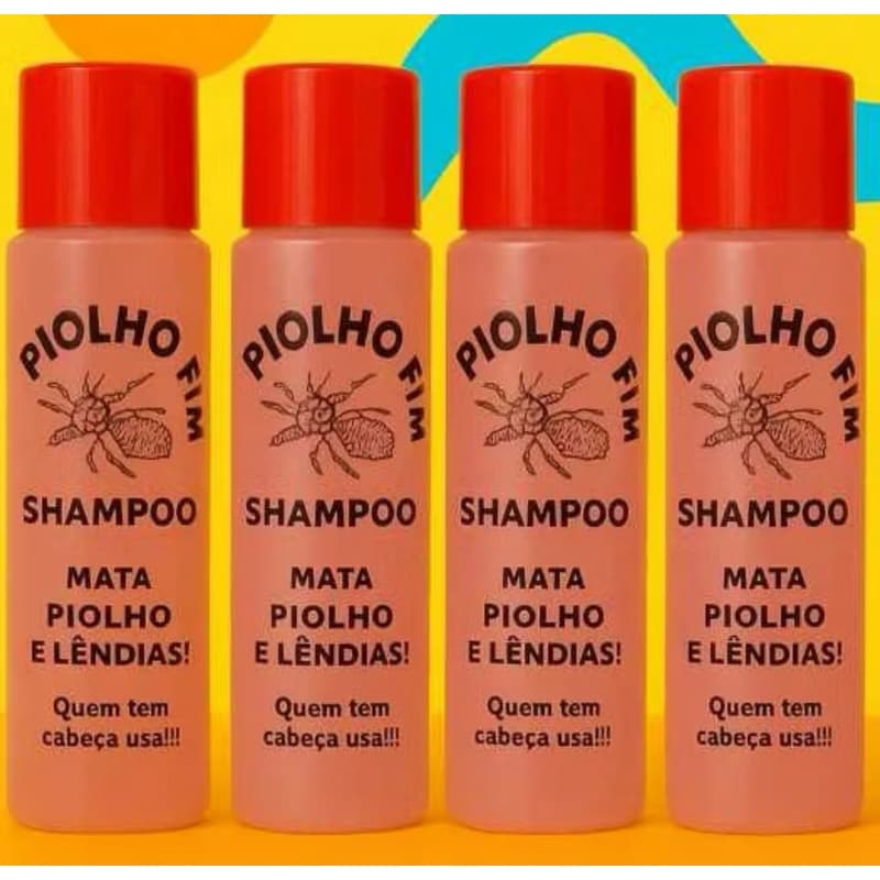 Shampoo Piolho Fim, 4 Unidades