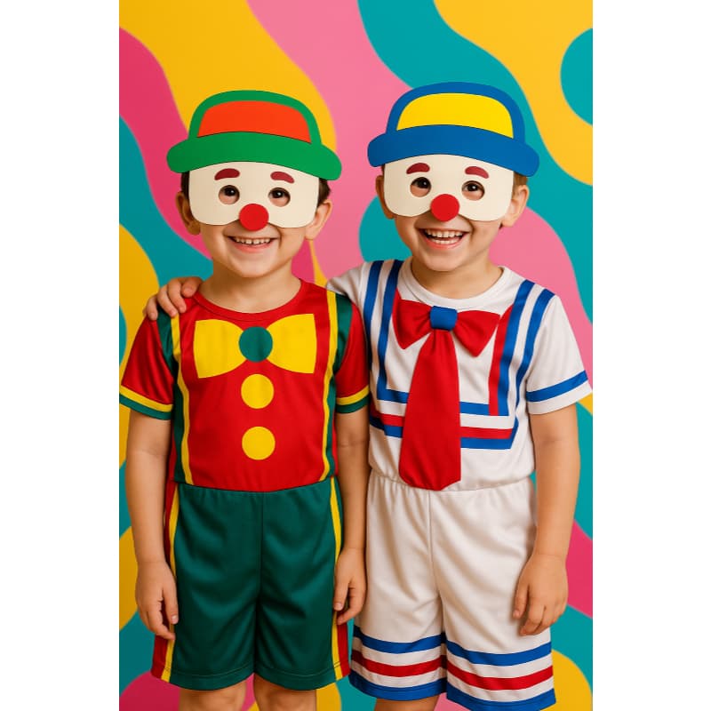 FANTASIA INFANTIL PATATI OU PATATA COM MÁSCARA DE EVA TEMATICA PARA MENINO PARA AS FESTAS ANIVERSÁRIOS E CARANAVAL