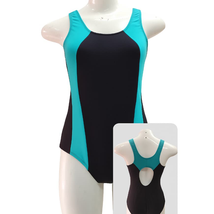 Maiô Feminino +Touca, Helanca, Forrado, 100% Poliamida Natação, Hidroginástica, Esportes aquáticos, Triátlon, Piscina,