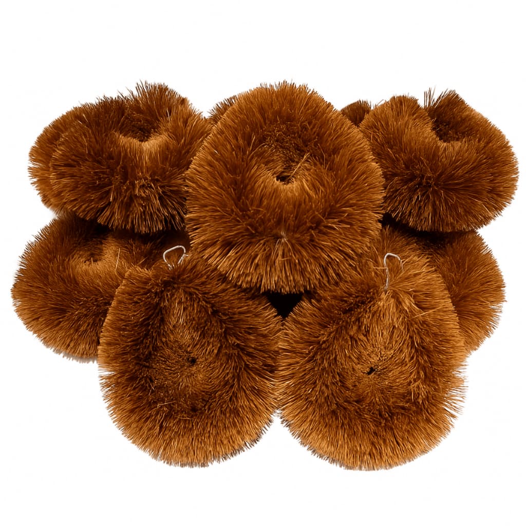 Bucha de Fibra de Coco - Fibra Natural - Escova Japonesa - Kit-  Para Roda de Carro - Sapato - Roupa e Limpeza de Casa