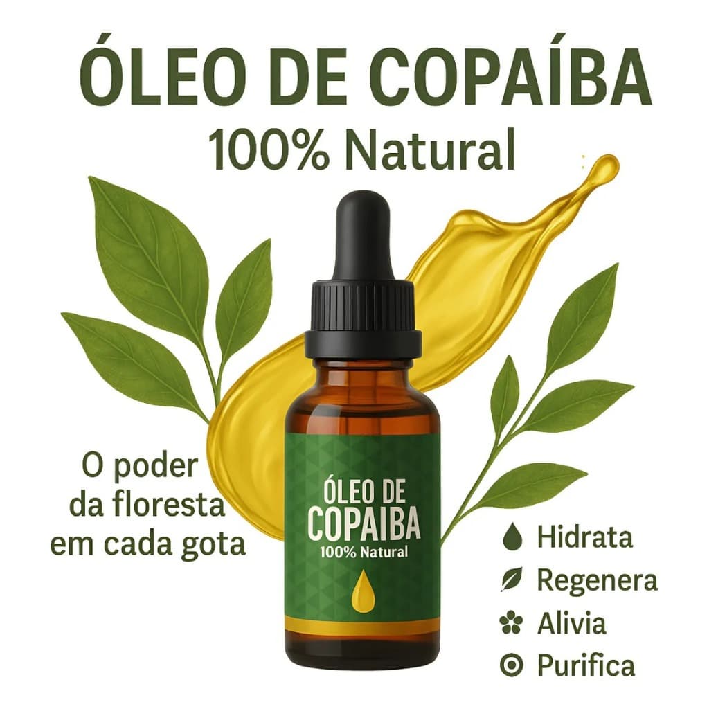 Óleo De Copaíba 30ml Para Imunidade, Pisoríase , 100% Puro - Natural