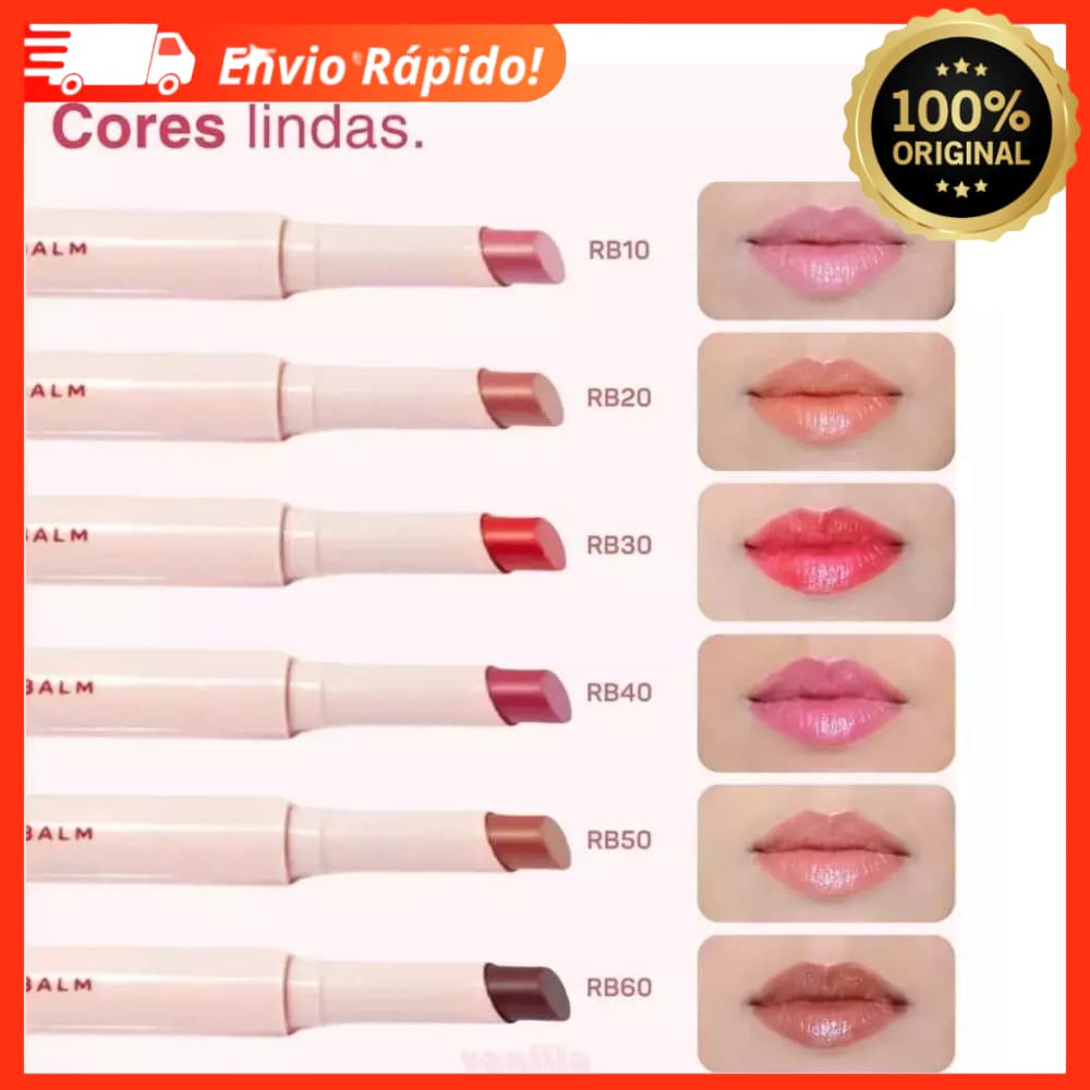 Radiance Balm Caneta Hidratante Labial Linha Rosa HBL6501 Ruby Rose - Hidratação / Brilho Natural