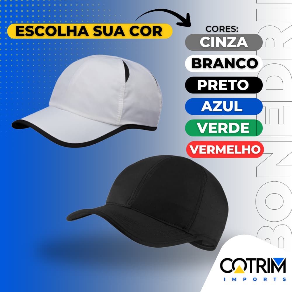 Boné Esportivo Liso Básico Com Aba Curva Dri Fit Unissex Para Corrida, Caminhada, Ciclismo