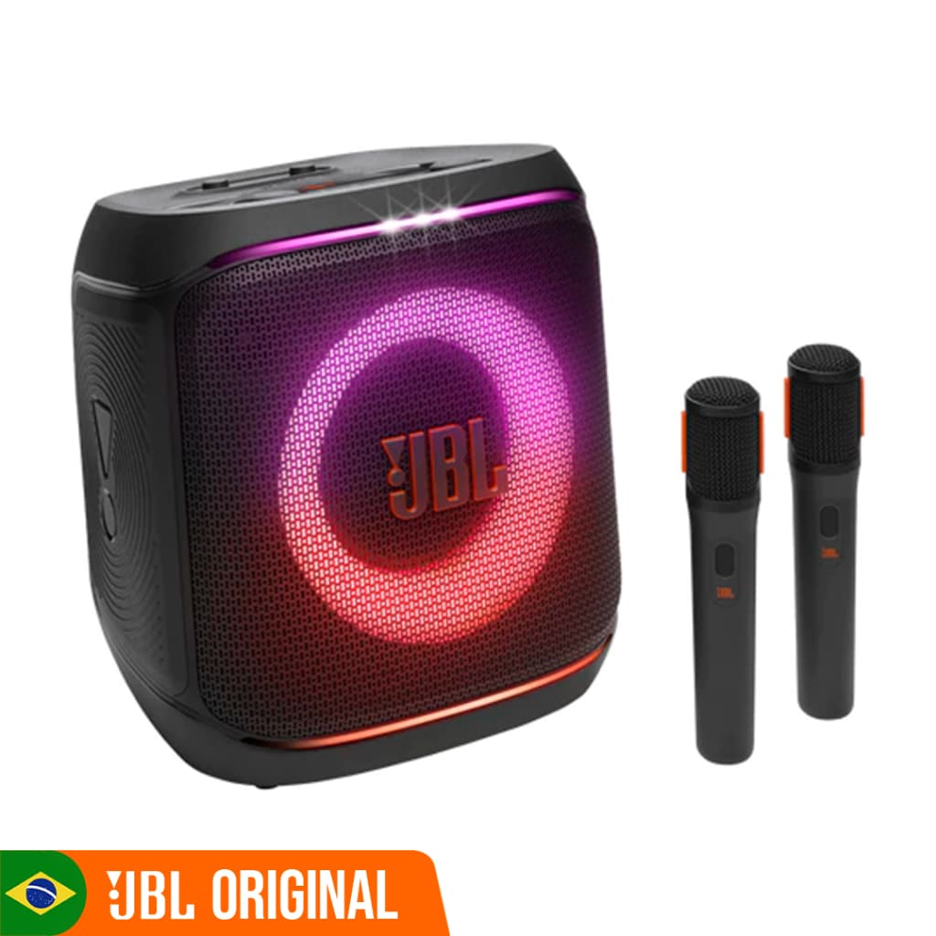 Caixa De Som JBL Partybox Encore 2 de 100w RMS Com Microfone JBL Preto Original Lançamento